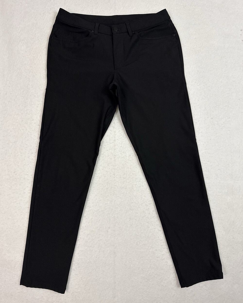Lululemon Mens 32x30 ABC Commission Pants Black Slim Warpstreme 5 Pocket Golf